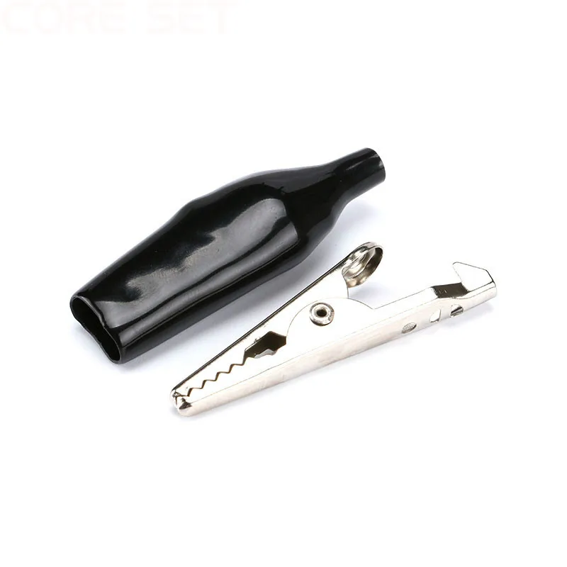 20pcs 28MM 35MM 45MM Metal Alligator Clip G98 Crocodile Electrical Clamp for Testing Probe Meter Black and Red with Plastic Boot |