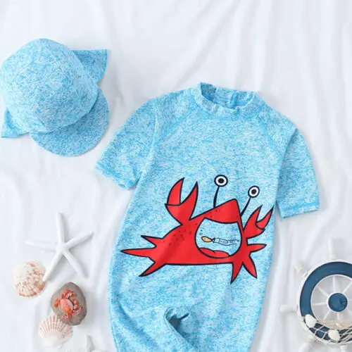 2019 синий купальник для малышей маленьких мальчиков защитный от солнца костюм