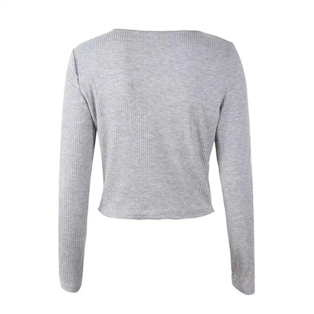 Новые модные женские повседневные с круглым вырезом и длинным рукавом на