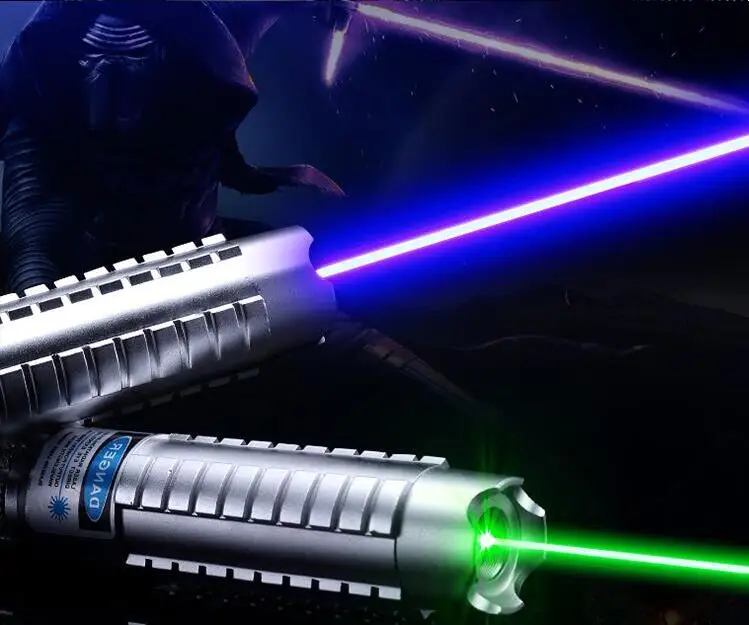 

High Power 450nm 800w 80000m Blue Laser Pointer 532nm Green Laser Pointer Burning Match/Paper/dry Wood Burn Cigarettes