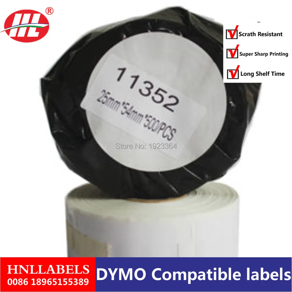 50х рулонов для Dymo Labelwriter 450 этикеток Принтер мейкер лент 11352 адрес стикер 54 мм * 25 500