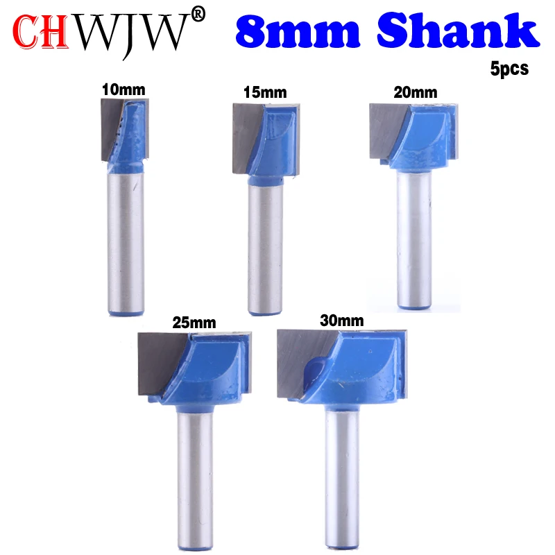 

5pcs 8mm Cleaning bottom Engraving Bit solid carbide router bit 10,15,20,25,30mm Diameter CNC milling cutter endmill for wood