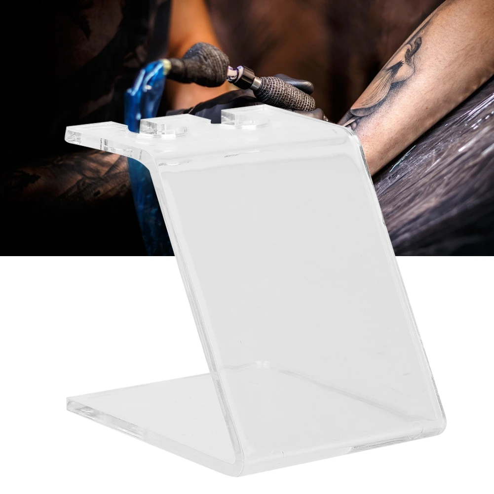 Professional Acrylic Transparent Tattoo Gun Machine Stand Holder Makeup Essential Accessory | Красота и здоровье