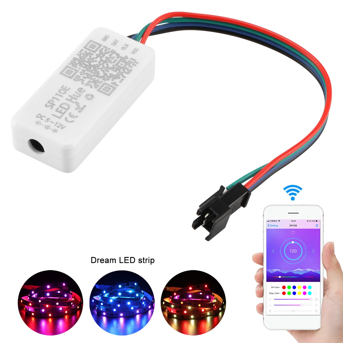 Панели управления rgb SP110E SPI Bluetooth Полный Цвет пиксель света контроллер смартфон
