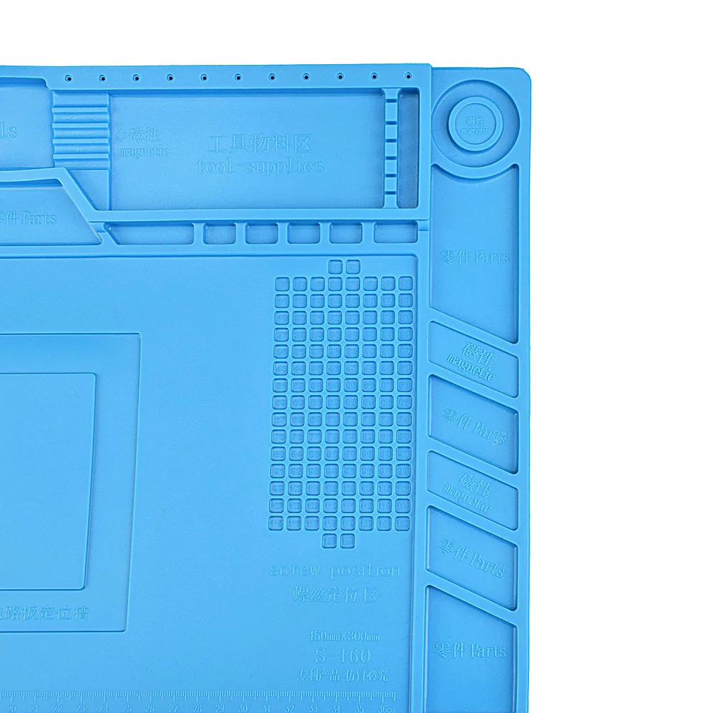 

Mobile computer repair silicone insulation table mat with magnetic high temperature work mat hot air gun soldering iron pad