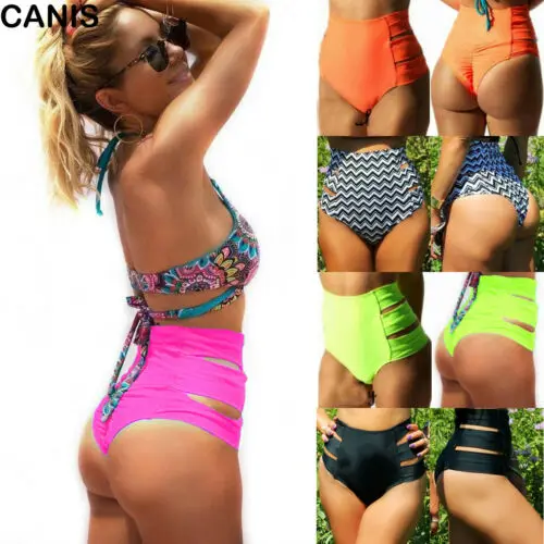 Женские сексуальные шорты с высокой талией бикини купальные плавки для лета