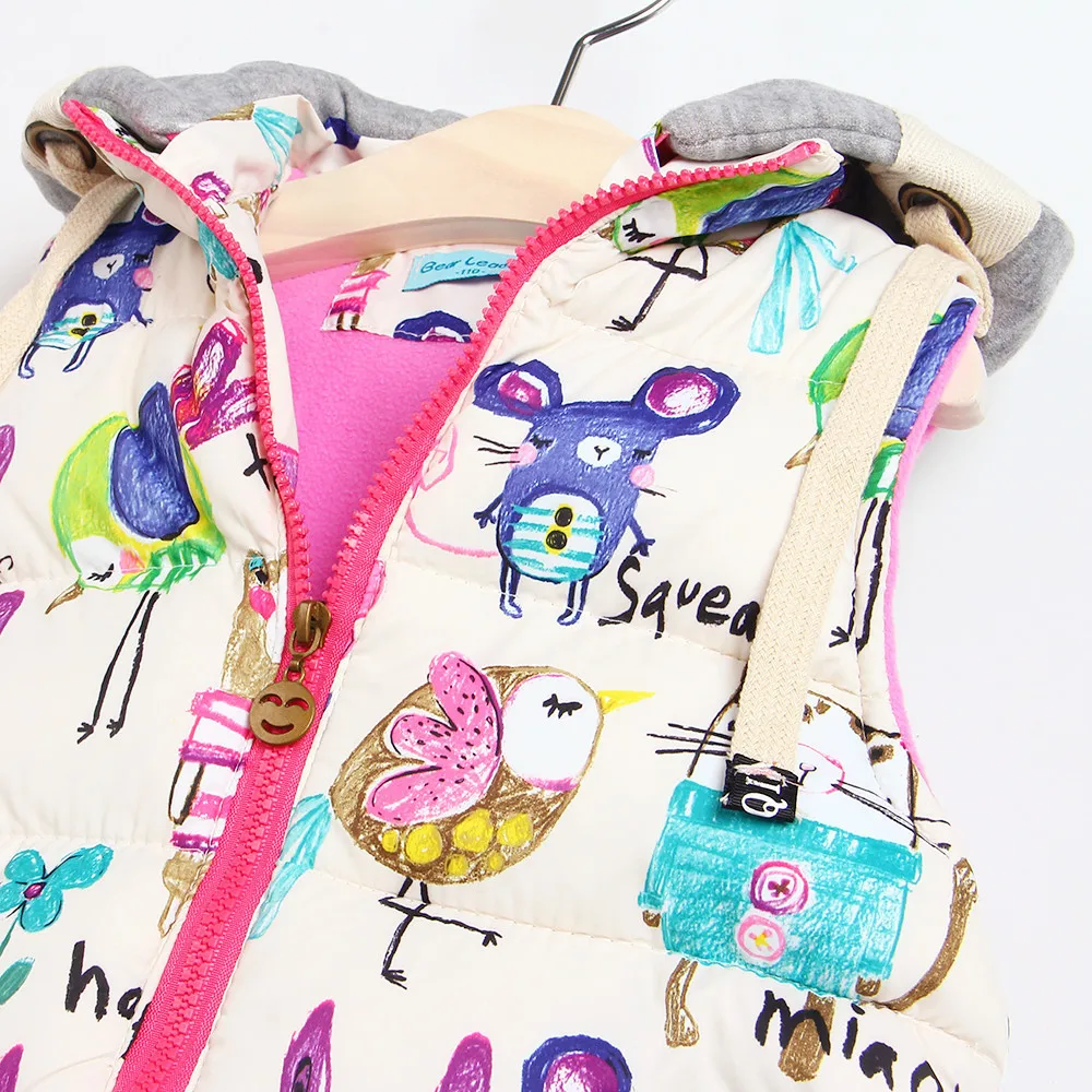 Новинка 2018 года зимний жилет для детей одежда зимние плотные куртки принцессы с