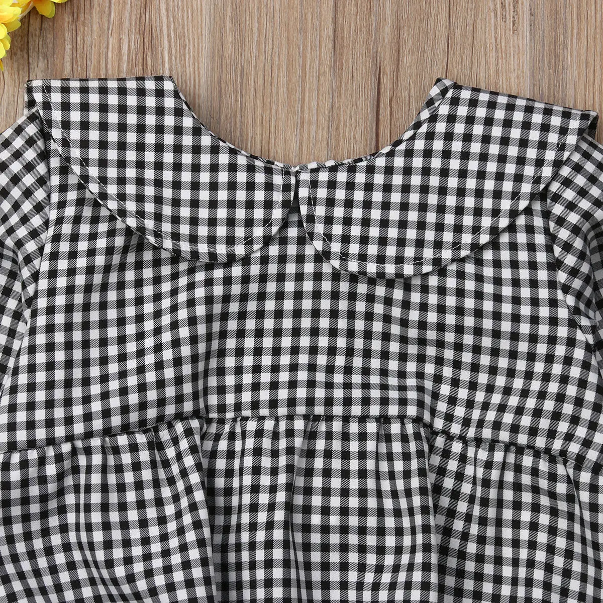 Новый брендовый милый теплый комбинезон в клетку с длинными рукавами для