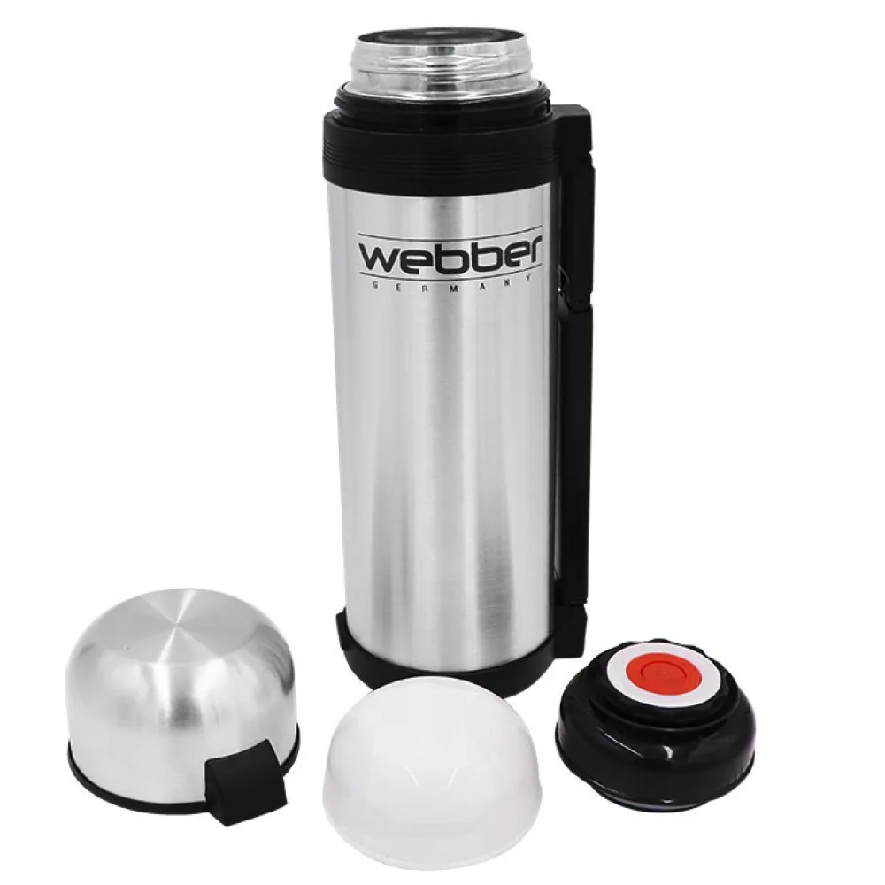 Термос WEВBER SST-1800P универсальный предназначен для хранения напитков первых и