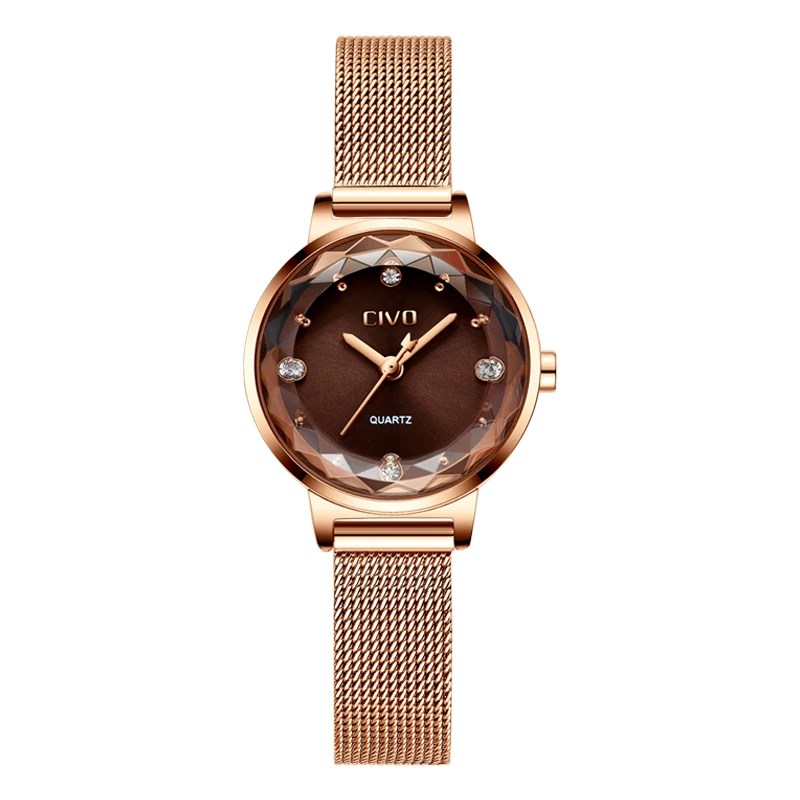 

CIVO Luxury Brand Women Dress Watch Crystal Ladies Watches 2019 Waterproof Rose Gold Quartz Wrist Watches Relogio Feminino