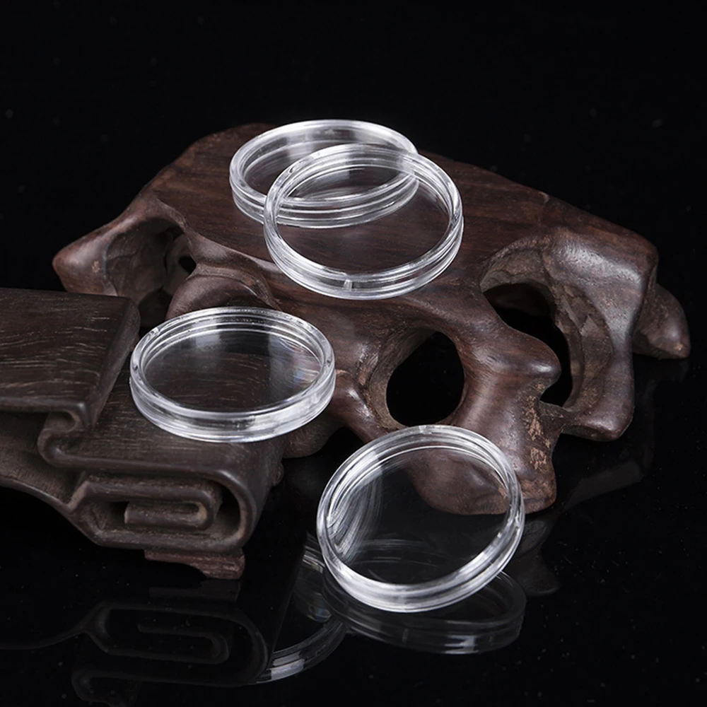 2019 Мини контейнер 100 шт./кор. ящик для хранения монет ясно 27/30mm круглый капсулы