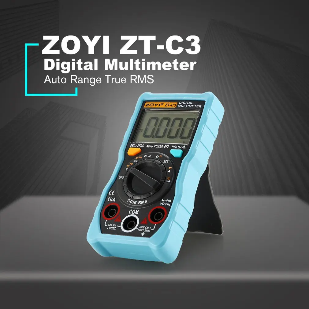 ZOYI ZT C3 НТС цифровой ЖК дисплей мультиметр AC/DC Вольтметр Амперметр Авто Диапазон