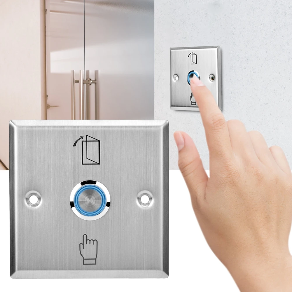 Hot DC 36V Door Access Control System Exit Button Push Release Switch With Indicator Light hot sale 2019 New |