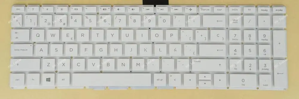 Фото Новая клавиатура с испанской раскладкой для HP home 15-bs000 15-bs000ns 15-bs001ns 15-bs002ns 15-bs003ns 15-bs004ns 15-bs005ns, белая №1