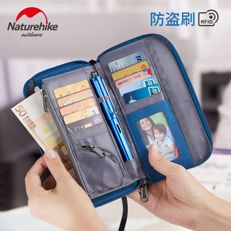 Дорожный кошелек и органайзер для паспорта документов Naturehike RFID чехол на молнии