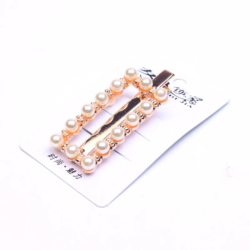 Hot Sale 1PC New Pearl Headdress Hairband Hairpin Fashion Women Rose Gold Hair Clip Accessories |