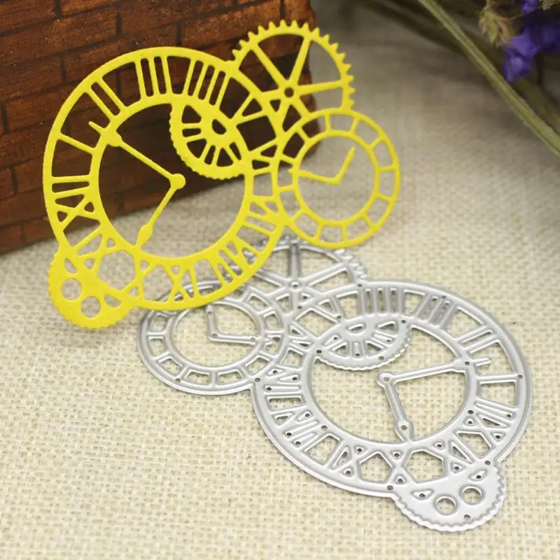 Часы шаблон металлические режущие штампы трафареты DIY бумажные карточки для