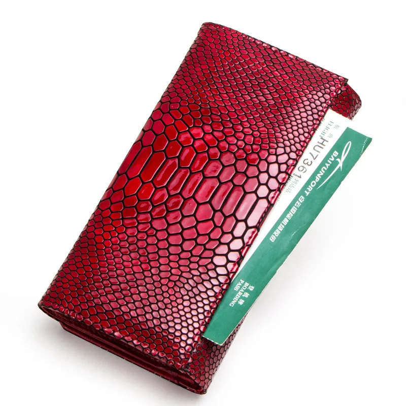 2019 Модный женский кошелек Rfid клатч из натуральной кожи на молнии вместительный