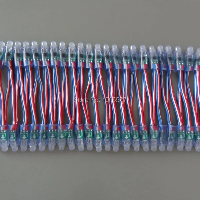 18AWG провод 100 шт/шнур DC12V 12 мм WS2811 адресуемый RGB умный светодиодный модуль пикселя с