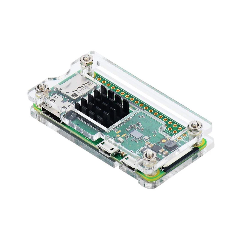 Чехол для Raspberry Pi Zero W 4 в 1 акриловый чехол + радиатор отвертка разъем 40 Pin Gpio