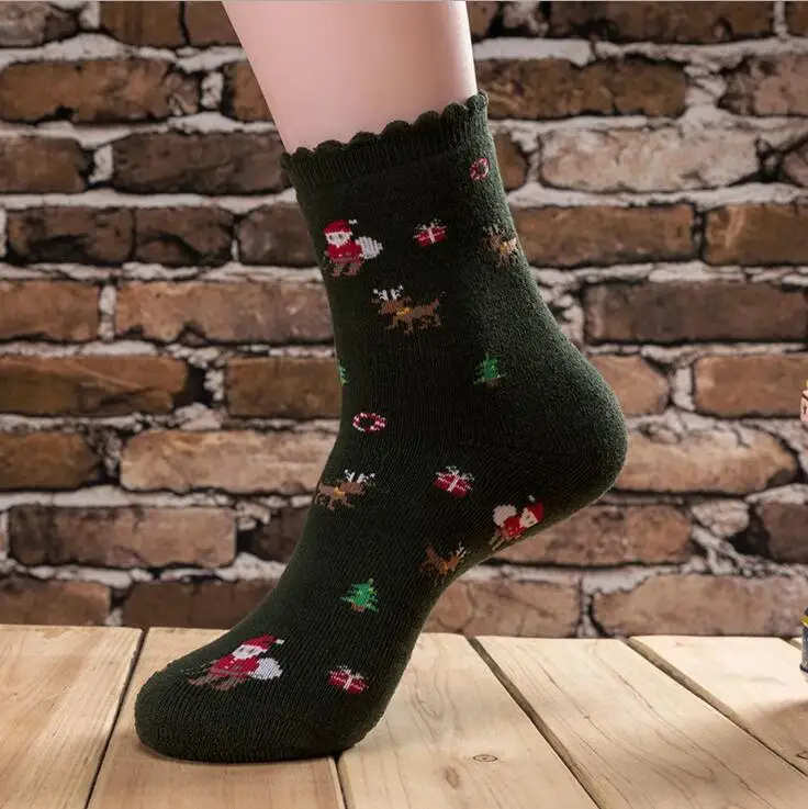 2018 новые носки женские осенние и зимние хлопковые Взрослые рождественские чулки