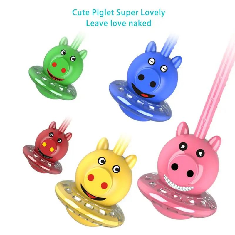 Детский одноногий поросенок прыгающий мяч с губкой фитнес прыжок блестящая