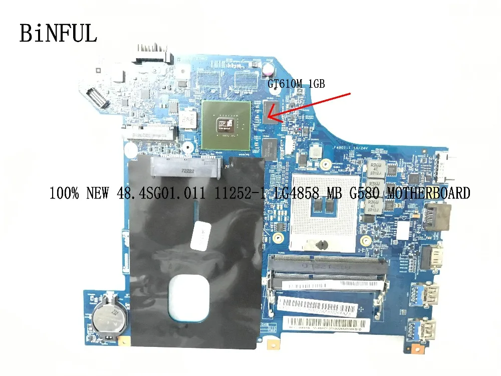 BiNFUL Гарантированная Рабочая материнская плата 48.4SG01.011 LG4848 11252 1 для LENOVO Ideapad G580 HM76