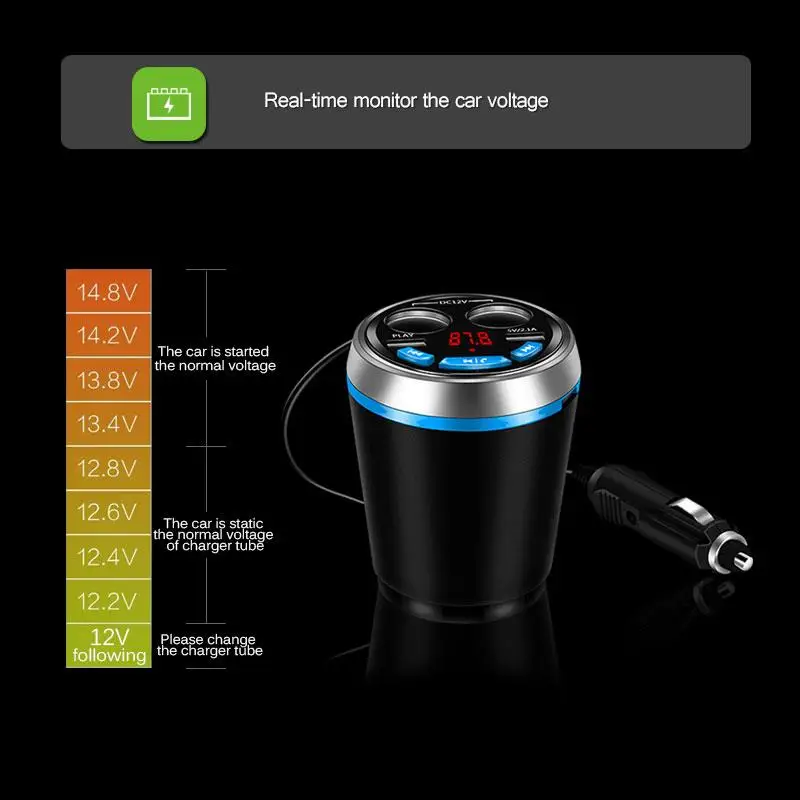Автомобильный музыкальный mp3 плеер Onever 3 в 1 Bluetooth FM передатчик автомобильный