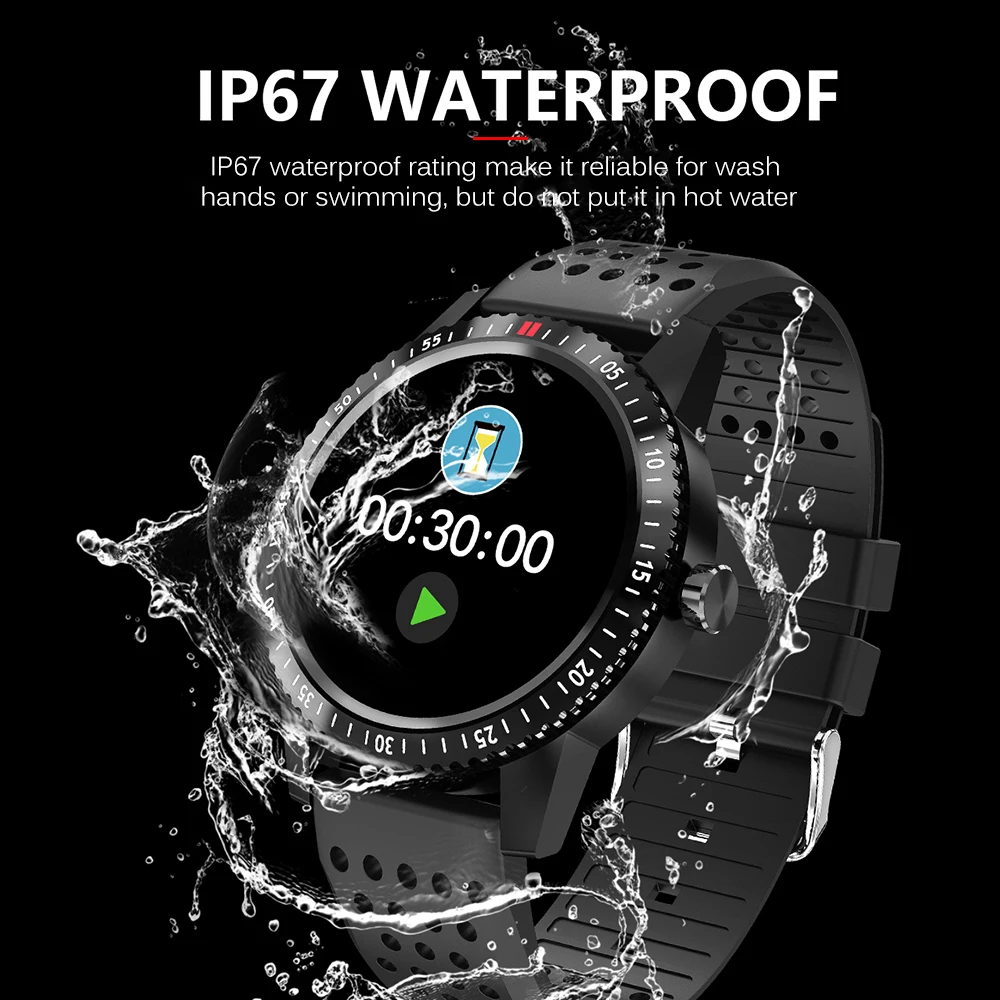 T1 Смарт часы IP67 Водонепроницаемый Sleep Heart Rate Monitor Цвет Экран Носимых устройств 30