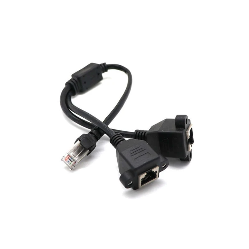 Топ Rj45 1 штекер 2 женский порт Ethernet сетевой кабель разветвитель удлинитель