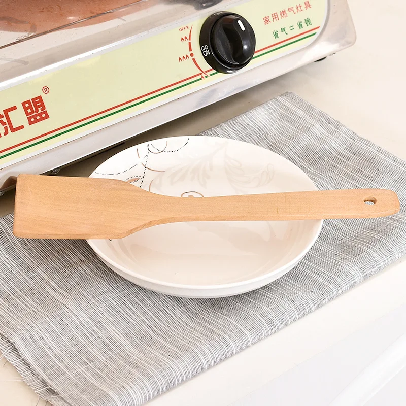 A Pair Of Home kitchen cooking wood shovel non-stick special long handle large paint-free spatula | Дом и сад