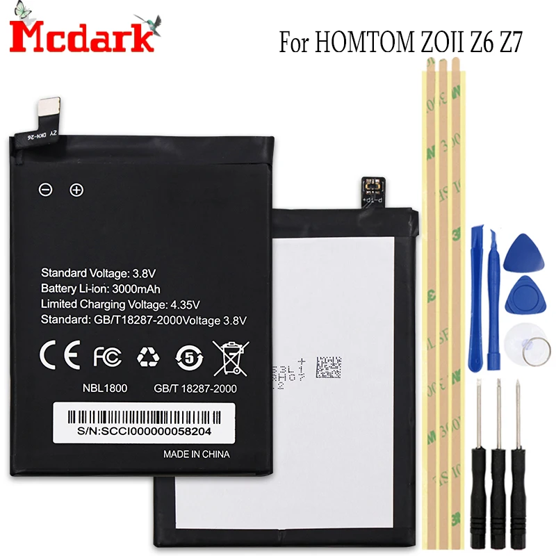 Сменный аккумулятор HOMTOM мА · ч с инструментами для 3000 ZOJI Z6 Z7 | Аккумуляторы