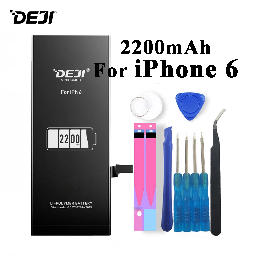 Deji Аккумулятор для Apple iPhone 5S SE 6 6s 7 4s 5 8 X 6Plus 6sPlus 8Plus Plus iPhone7 1430mAh 3410mAh сменный литий