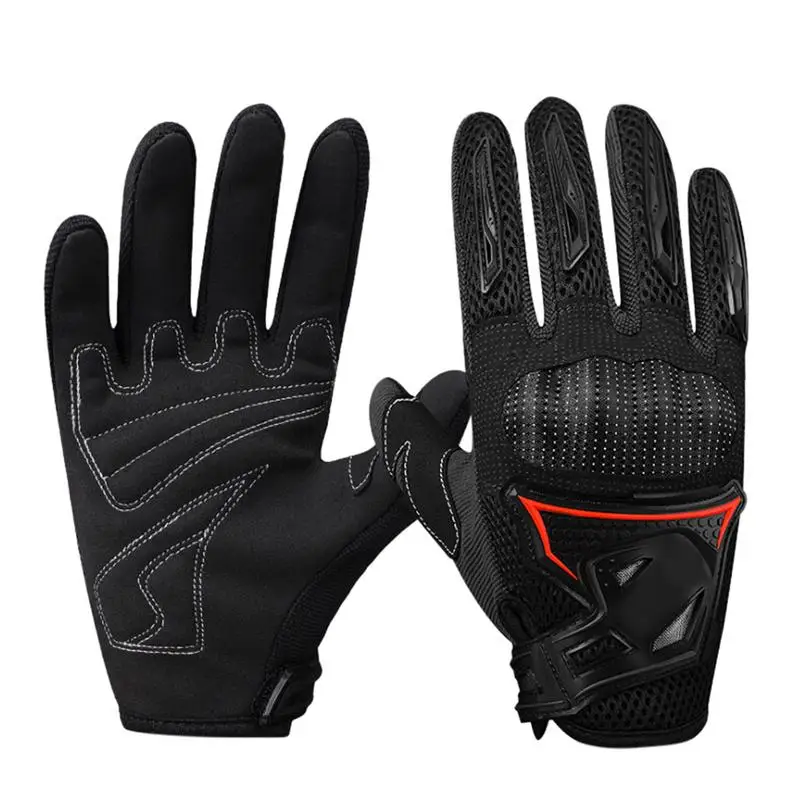 Летние дышащие Полный Палец Мотоцикл перчатки амортизирующие ПВХ защитная