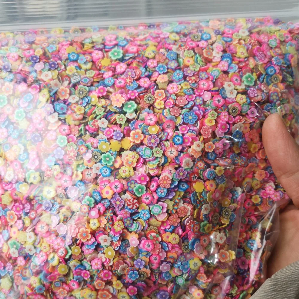 1 кг 100000 шт DIY слизи фруктовые ломтики торта цветочный наполнитель для ногтей