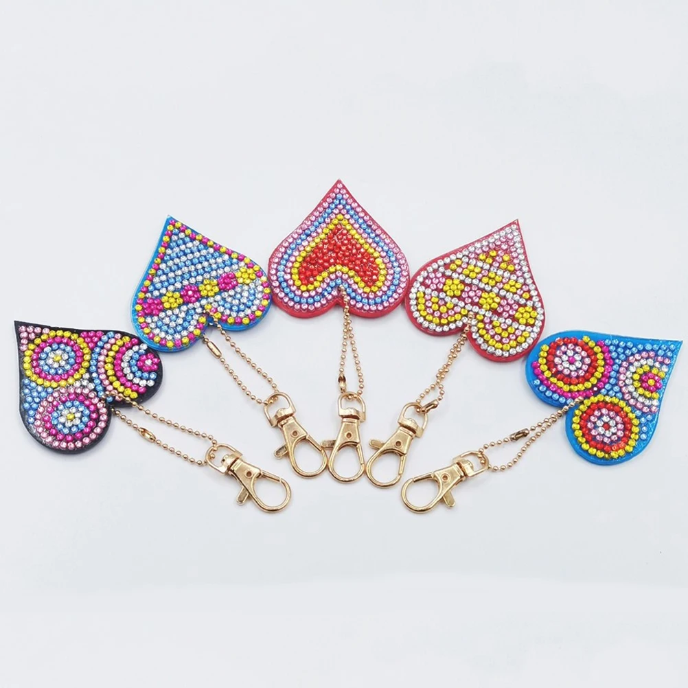 5 шт. кулон в форме сердца автомобильный брелок с кольцом подвесная сумка кулоны