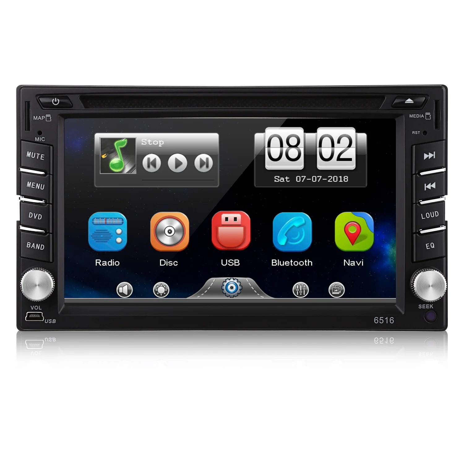 Двойной 2 DIN HD 6 &quotСенсорный автомобильный dvd плеер с экраном Bluetooth GPS Sat Nav стерео