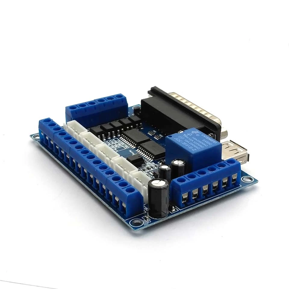 5 осевая CNC плата с USB кабелем для драйвера шагового двигателя MACH3 параллельное