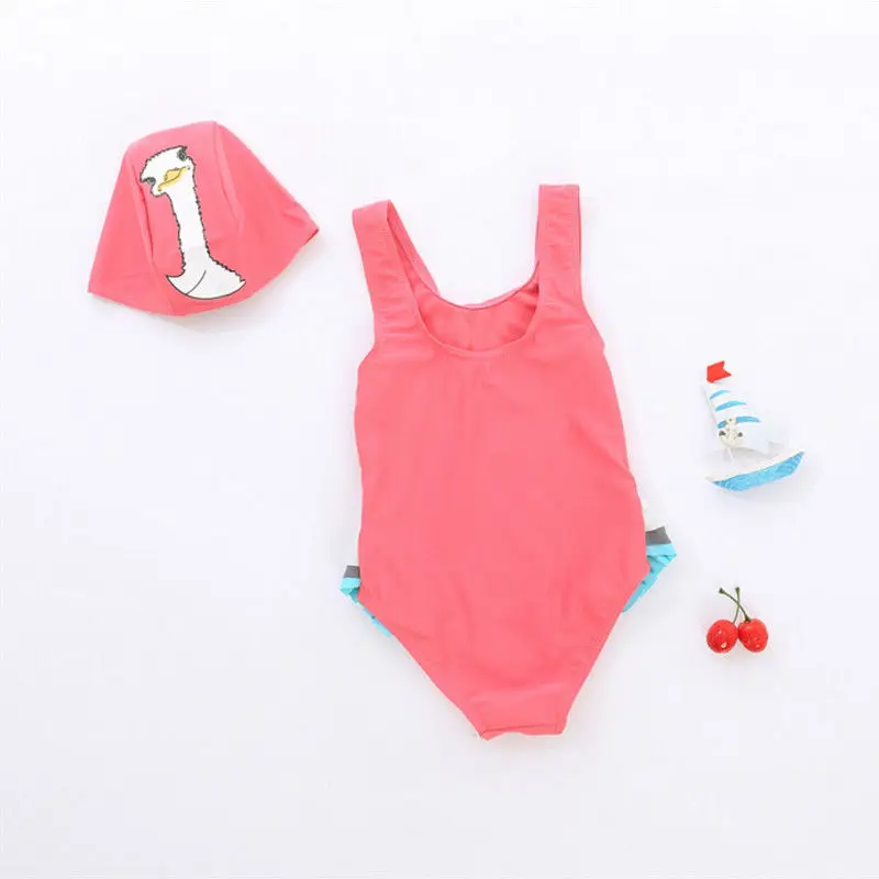 Детский купальный костюм для маленьких девочек милый купальник с рисунком