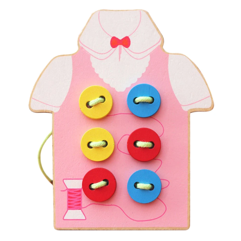 Детские развивающие игрушки Монтессори детские деревянные бусины на шнуровке доска для малышей Пришивные