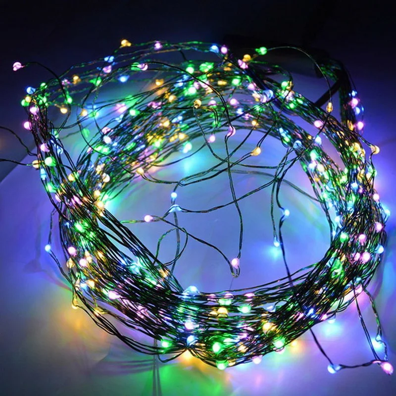

Led String Lights 10m 33ft 100led Us Plug Powered Outdoor Rgb Copper Wire Christmas Festival Wedding Party Decoration