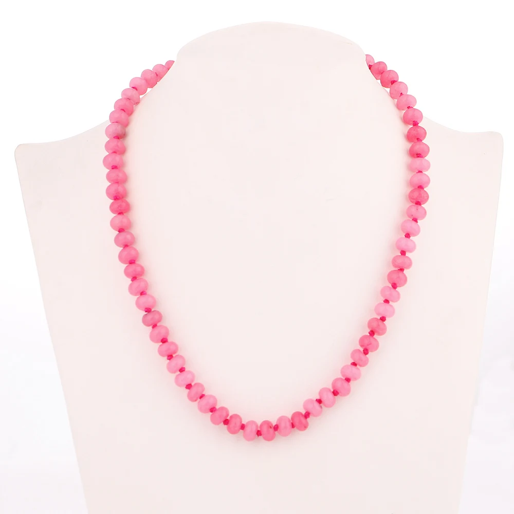 LBLS женское ожерелье с кристаллами натуральный камень розовые свадебные ожерелья