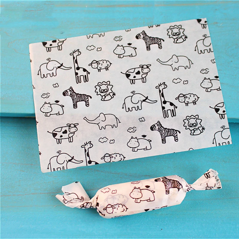 100 шт./компл. мультфильм животных ручной работы Упаковка подарков DIY Декор Cake Candy