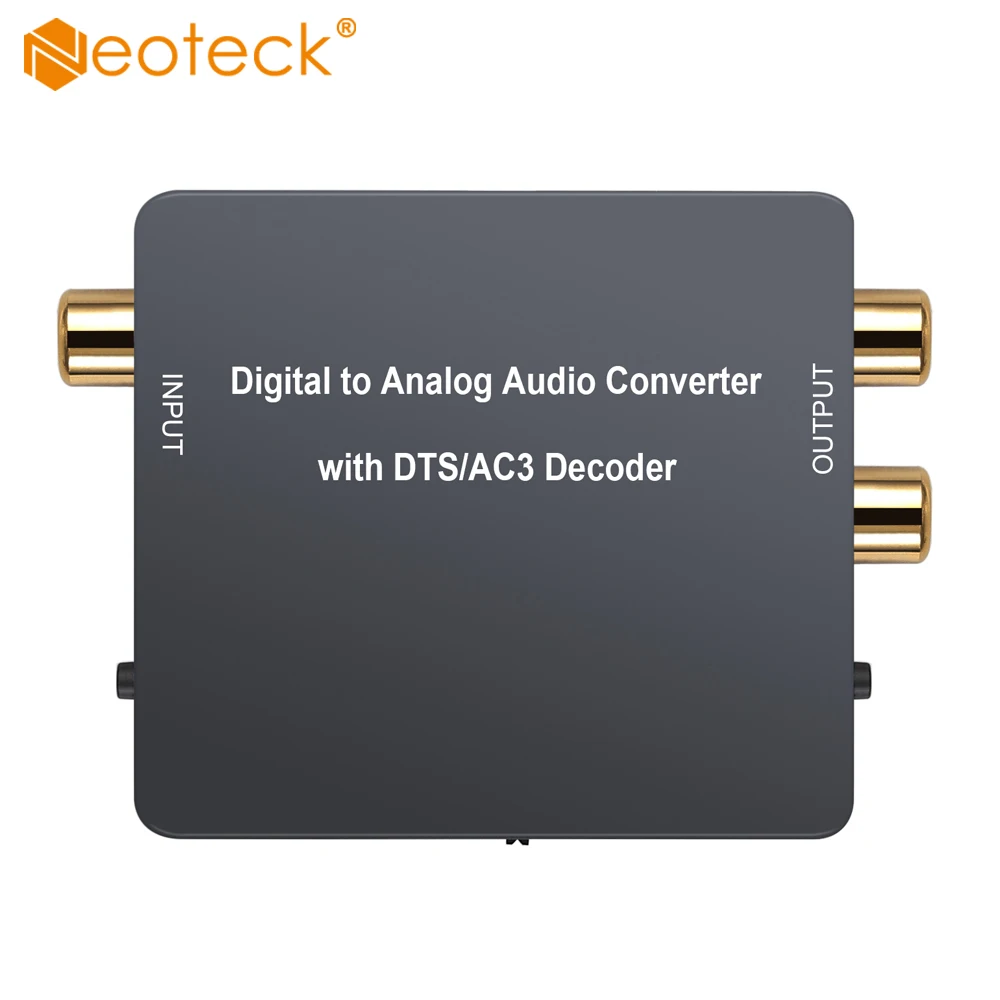 Neoteck 192 кГц 24bit цифровой в аналоговый аудио конвертер с DTS/декодер 5.1CH до 2.0CH