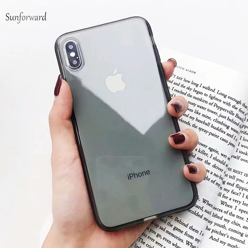 Colorful Candy TPU Phone Case For iPhone X XR XS MAX Cover Silicone Soft Anti-Knock Capa 7 8 6S Plus Transparent |