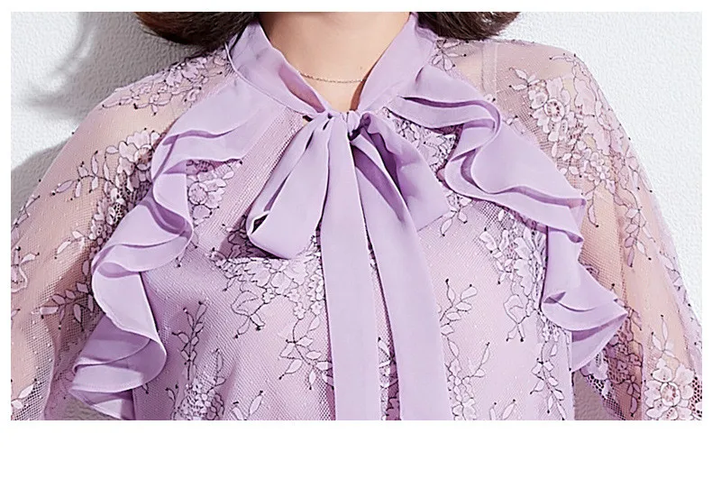 KMETRAM Весенняя женская рубашка модные женские блузки 2020 винтажная шифоновая