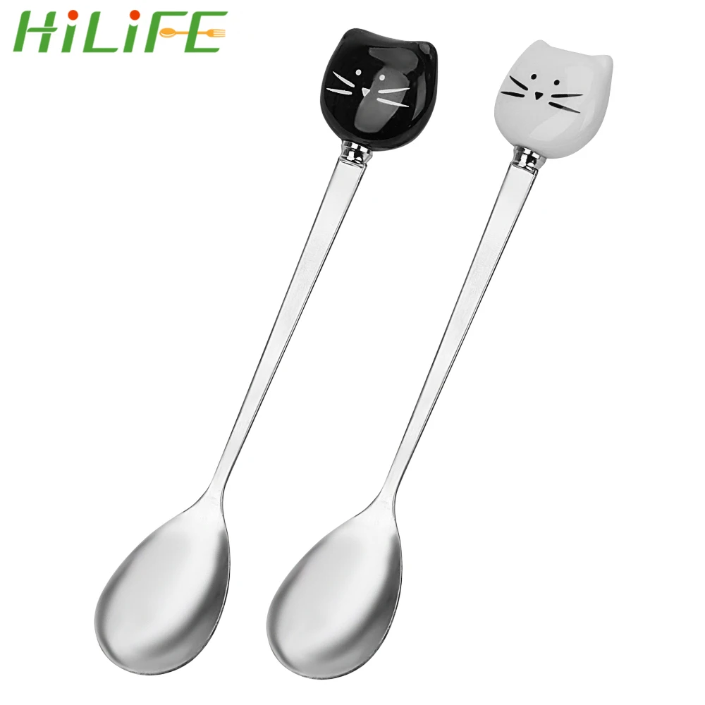 HILIFE мороженое мультфильм ложка столовые приборы нержавеющая сталь кофейная