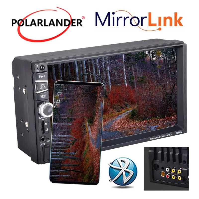 Автомагнитола 7 дюймов 2DIN стерео FM/TF/USB/AUX MP5 Bluetooth Mirror Link для Android GPS | Автомобили и