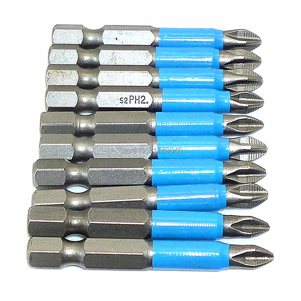 Нескользящая отвертка Philips Bits 10 шт. набор 1/4 &quotшестигранный хвостовик PH2