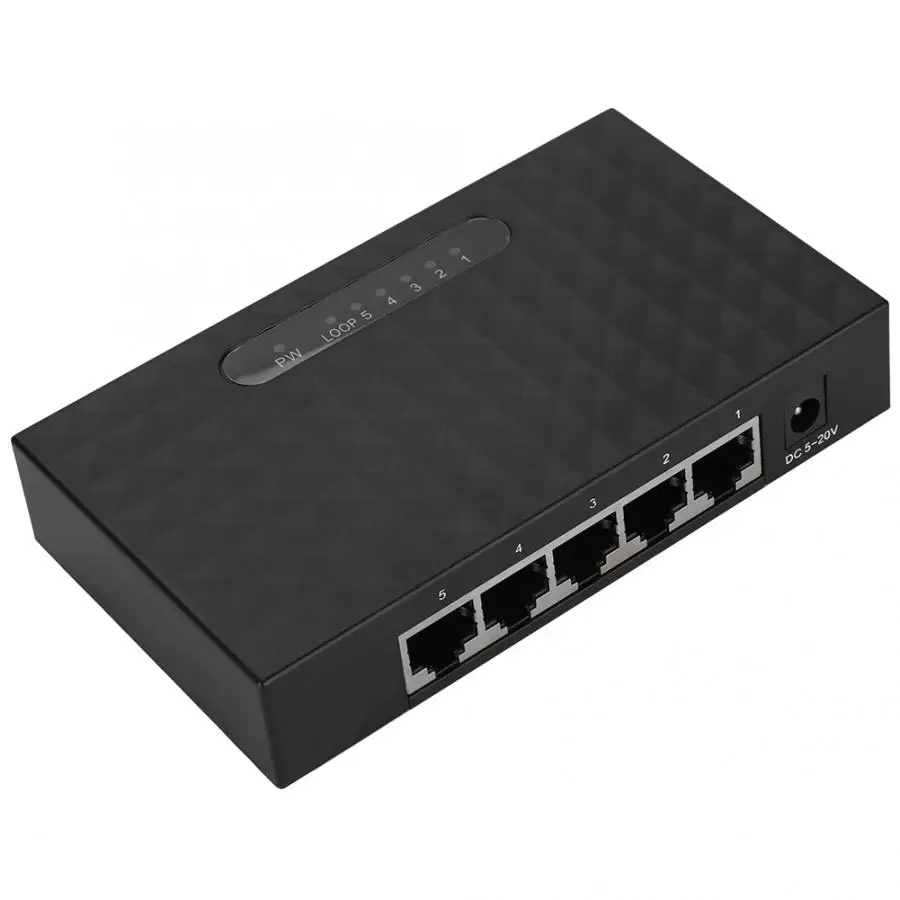 5 портов Быстрый 10/100/1000 Мбит/с гигабитный Ethernet LAN концентратор сеть коммутатор 100